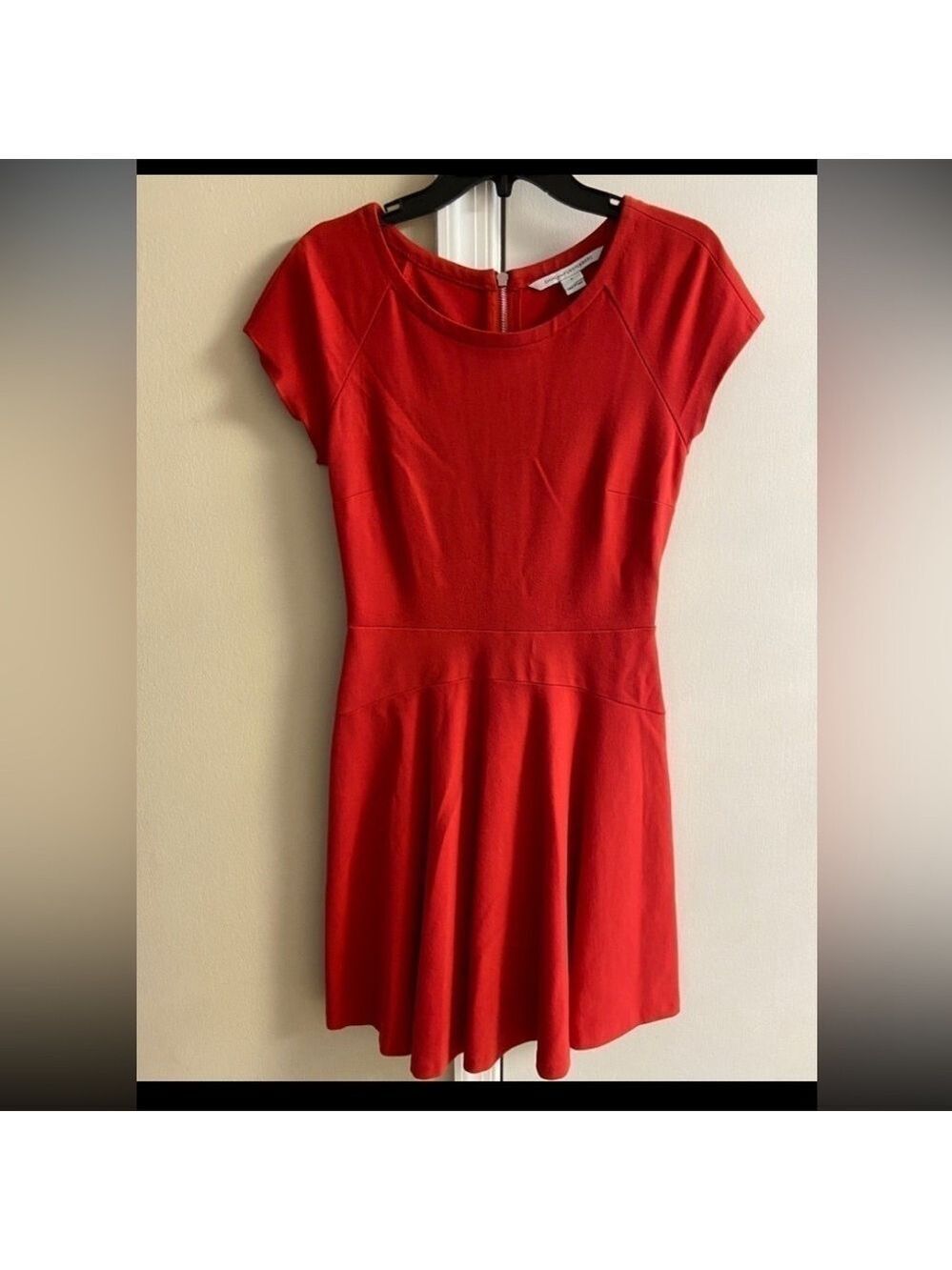 Diane Von Furstenberg Red Mini Dress Sz 6